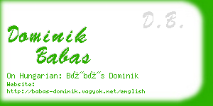 dominik babas business card